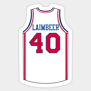 Bill Laimbeer Detroit Jersey Qiangy Sticker